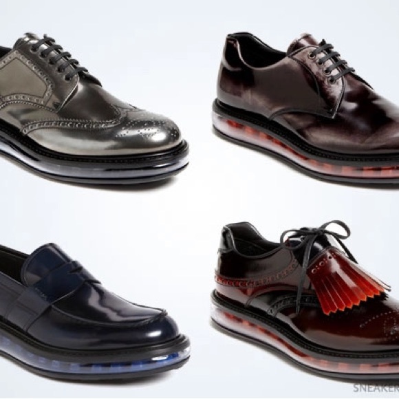 Prada Levitate Leather Wing-Tip Sneaker - Picture 1 of 16